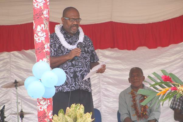 PS for MPGIS Mr. Stanley D Pirione delivering his speech during opening of Chichinge Rural Health Centre