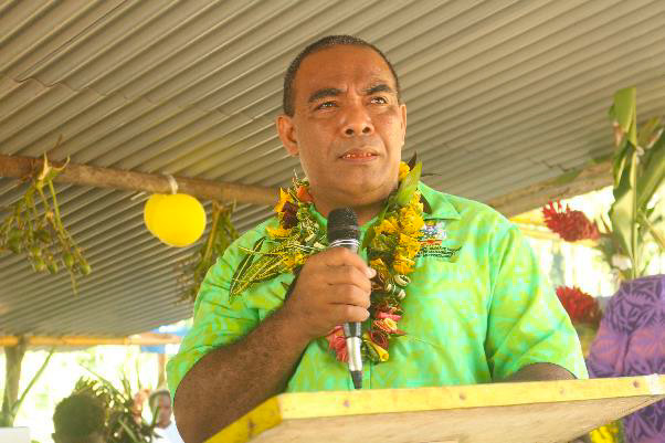 PS for MECCDM Dr. Melchior Mataki delivering his speech during a joint program to officially hand over a classroom funded by PCDF under PGSP in MPGIS through Central Provincial Government, and a 40m foot walk bridge funded by CRCDRP (CRISP). PS for MECCDM Dr. Melchior Mataki delivering his speech during a joint program to officially hand over a classroom funded by PCDF under PGSP in MPGIS through Central Provincial Government, and a 40m foot walk bridge funded by CRCDRP (CRISP).